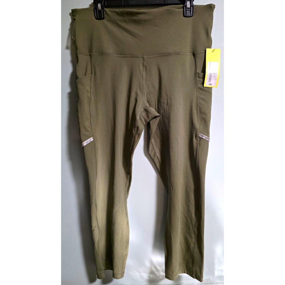 All in Motion Women’s High Rise Pocket Leggings Green 2XL NWT